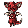 Red Baby Trachops Doll
